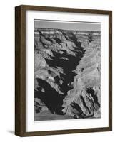 View With Shadowed Ravine "Grand Canyon From South Rim 1941" Arizona.  1941-Ansel Adams-Framed Art Print