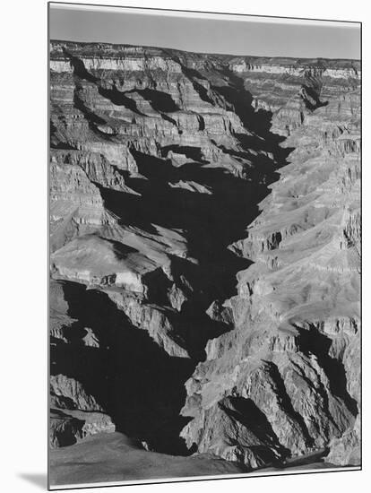 View With Shadowed Ravine "Grand Canyon From South Rim 1941" Arizona.  1941-Ansel Adams-Mounted Art Print