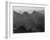 View With Shrub Detail In Foreground "Grand Canyon National Park" Arizona. 1933-1942-Ansel Adams-Framed Art Print