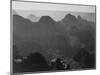 View With Shrub Detail In Foreground "Grand Canyon National Park" Arizona. 1933-1942-Ansel Adams-Mounted Art Print