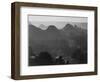 View With Shrub Detail In Foreground "Grand Canyon National Park" Arizona. 1933-1942-Ansel Adams-Framed Art Print