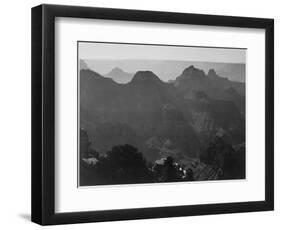 View With Shrub Detail In Foreground "Grand Canyon National Park" Arizona. 1933-1942-Ansel Adams-Framed Art Print