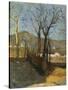 View with Trees, Country Study Triptych, 1861-Silvestro Lega-Stretched Canvas