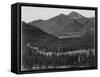 View With Trees In Foreground Barren Mountains In Bkgd "In Rocky Mountain NP" Colorado 1933-1942-Ansel Adams-Framed Stretched Canvas