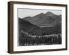 View With Trees In Foreground Barren Mountains In Bkgd "In Rocky Mountain NP" Colorado 1933-1942-Ansel Adams-Framed Art Print