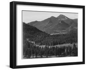 View With Trees In Foreground Barren Mountains In Bkgd "In Rocky Mountain NP" Colorado 1933-1942-Ansel Adams-Framed Art Print