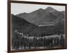 View With Trees In Foreground Barren Mountains In Bkgd "In Rocky Mountain NP" Colorado 1933-1942-Ansel Adams-Framed Art Print