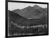 View With Trees In Foreground Barren Mountains In Bkgd "In Rocky Mountain NP" Colorado 1933-1942-Ansel Adams-Framed Art Print