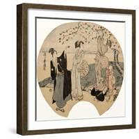 Viewing Cherry Blossoms, 1794-96-Kitagawa Utamaro-Framed Giclee Print