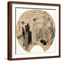 Viewing Cherry Blossoms, 1794-96-Kitagawa Utamaro-Framed Giclee Print