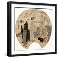 Viewing Cherry Blossoms, 1794-96-Kitagawa Utamaro-Framed Giclee Print