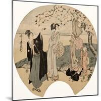 Viewing Cherry Blossoms, 1794-96-Kitagawa Utamaro-Mounted Giclee Print