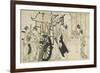 (Viewing Cherry Blossoms Likened to an Imperial Carriage Scene), C. 1798-Kitagawa Utamaro-Framed Giclee Print