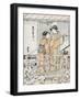 Viewing Cherry Blossoms-Torii Kiyonaga-Framed Giclee Print