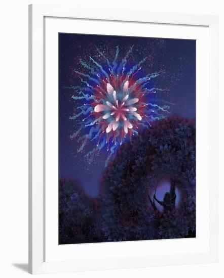 Viewing Fireworks-April Hartmann-Framed Giclee Print