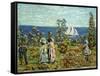 Viewing the Sailboats-Maurice Brazil Prendergast-Framed Stretched Canvas