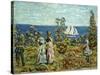 Viewing the Sailboats-Maurice Brazil Prendergast-Stretched Canvas