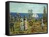 Viewing the Sailboats-Maurice Brazil Prendergast-Framed Stretched Canvas