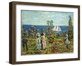 Viewing the Sailboats-Maurice Brazil Prendergast-Framed Giclee Print