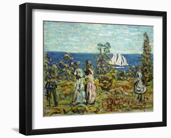 Viewing the Sailboats-Maurice Brazil Prendergast-Framed Giclee Print