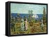 Viewing the Sailboats-Maurice Brazil Prendergast-Framed Stretched Canvas