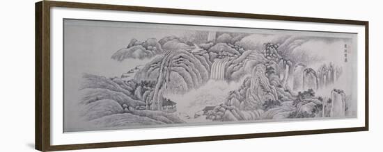 Viewing the Waterfalls at Longqiu, 1847-Dai Xi-Framed Premium Giclee Print