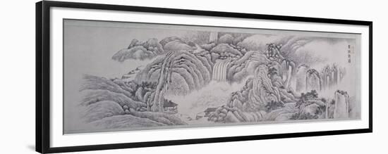 Viewing the Waterfalls at Longqiu, 1847-Dai Xi-Framed Premium Giclee Print