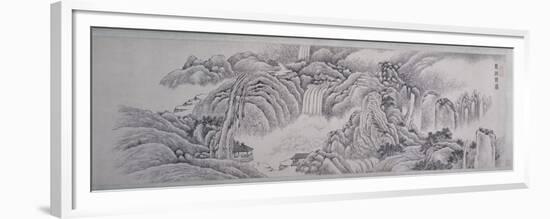 Viewing the Waterfalls at Longqiu, 1847-Dai Xi-Framed Premium Giclee Print
