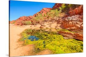 Viewpoint between Pound Walk and Ghost Gum Walk with rocky cliffs of Ormiston Gorge-Alberto Mazza-Stretched Canvas