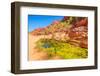 Viewpoint between Pound Walk and Ghost Gum Walk with rocky cliffs of Ormiston Gorge-Alberto Mazza-Framed Photographic Print