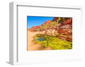 Viewpoint between Pound Walk and Ghost Gum Walk with rocky cliffs of Ormiston Gorge-Alberto Mazza-Framed Photographic Print