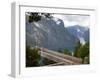 Viewpoint Stegastein Near Aurlandsvangen, Aurlandsfjorden, Sogn Og Fjordane, Norway, Scandinavia, E-Hans Peter Merten-Framed Photographic Print