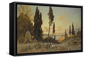 Views across the Bosphorus, Constantinople-Hermann David Salomon Corrodi-Framed Stretched Canvas