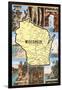 Views and Map of Wisconsin-null-Framed Art Print