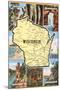 Views and Map of Wisconsin-null-Mounted Art Print