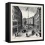 Views and Public Buildings in the City of Boston: View of Franklin Street-null-Framed Stretched Canvas