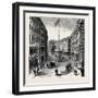 Views and Public Buildings in the City of Boston: View of Franklin Street-null-Framed Giclee Print