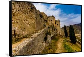 Views from the Fortress of Klis, where Game of Thrones was filmed, Croatia, Europe-Laura Grier-Framed Stretched Canvas