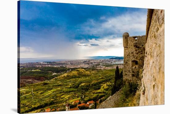 Views from the Fortress of Klis, where Game of Thrones was filmed, Croatia, Europe-Laura Grier-Stretched Canvas