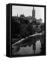 Views Glasgow University with the River Kelvin Flowing Alongside-null-Framed Stretched Canvas