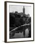 Views Glasgow University with the River Kelvin Flowing Alongside-null-Framed Premium Photographic Print