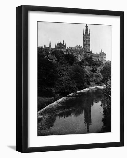 Views Glasgow University with the River Kelvin Flowing Alongside-null-Framed Photographic Print