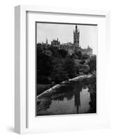 Views Glasgow University with the River Kelvin Flowing Alongside-null-Framed Photographic Print