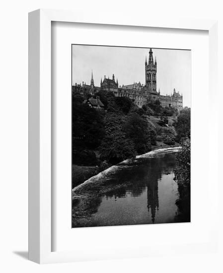 Views Glasgow University with the River Kelvin Flowing Alongside-null-Framed Photographic Print