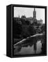 Views Glasgow University with the River Kelvin Flowing Alongside-null-Framed Stretched Canvas