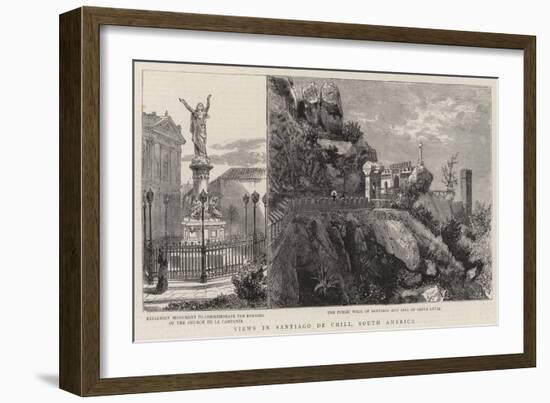 Views in Santiago De Chili, South America-null-Framed Giclee Print