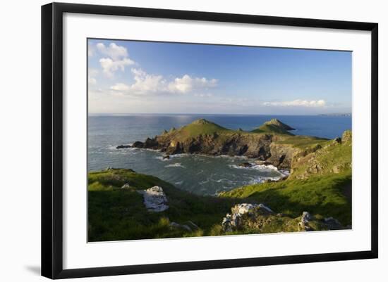 Views of Atlantic Surf at Rumps Point, Pentire Headland, North Cornwall, England-Peter Barritt-Framed Photographic Print