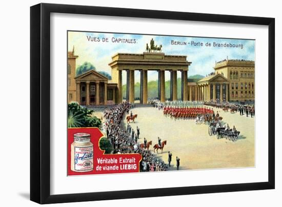 Views of Capitals: Brandenburg Gate, Berlin, C1900-null-Framed Giclee Print