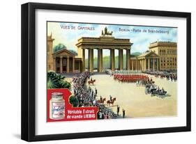 Views of Capitals: Brandenburg Gate, Berlin, C1900-null-Framed Giclee Print