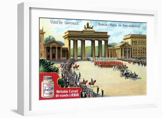 Views of Capitals: Brandenburg Gate, Berlin, C1900-null-Framed Giclee Print